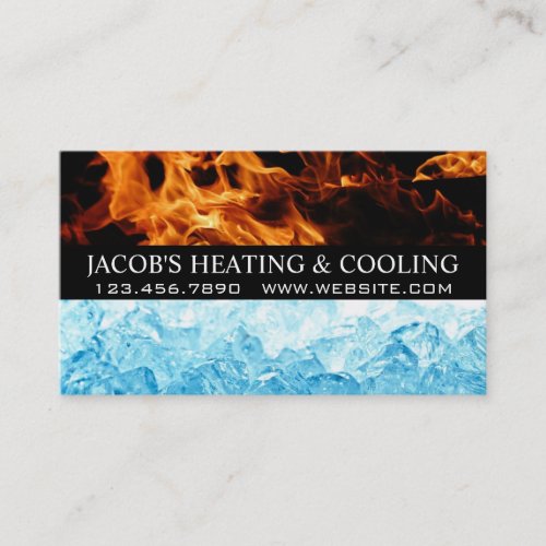 Heating and Air Conditioning Cooling Business Card