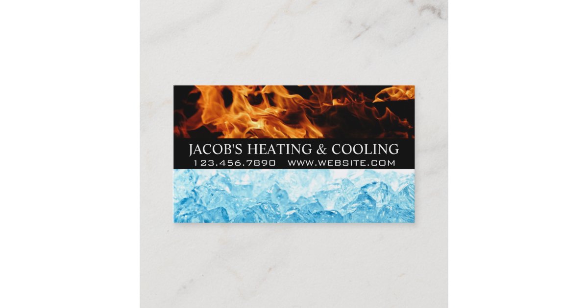 Heating and Air Conditioning Cooling Business Card Zazzle