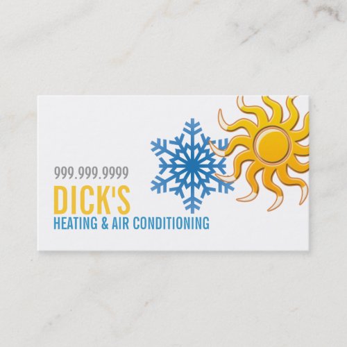 Heating and Air Conditioning Cooling Business Card