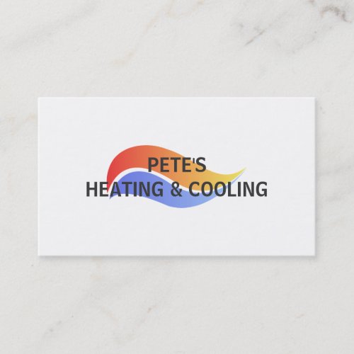 Heating and Air Conditioning Cooling Business Card