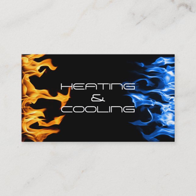 Heating and Air Conditioning Cooling Business Card (Front)