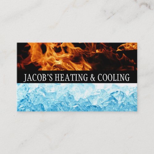 Heating and Air Conditioning Cooling Business Card