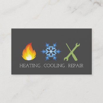 Heating And Air Conditioning Repair Ac Business Card by ArtisticEye at Zazzle