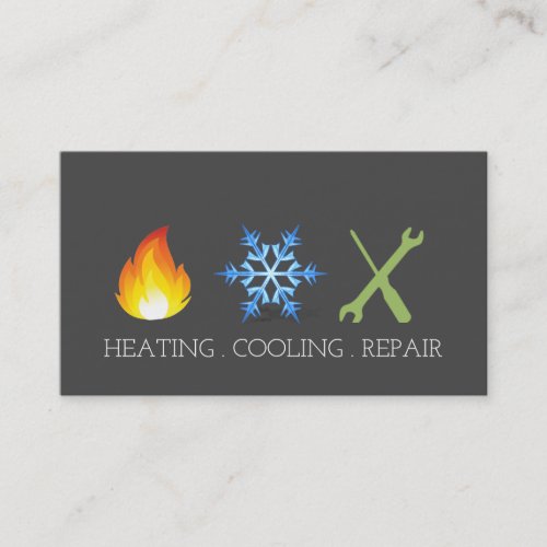 Heating and Air Conditioning Repair AC Business Card
