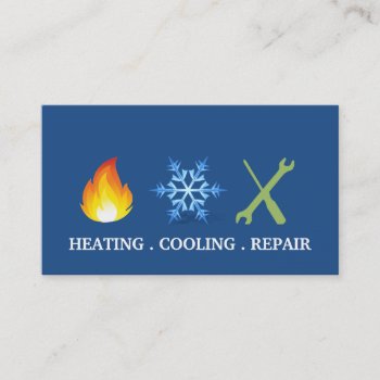 Heating And Air Conditioning Repair Ac Business Card by ArtisticEye at Zazzle