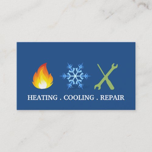 Heating and Air Conditioning Repair AC Business Card