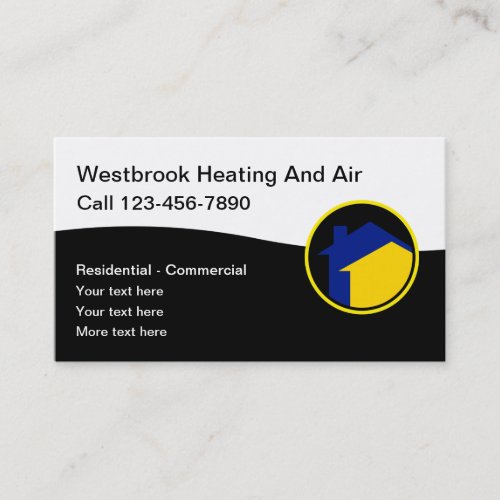Heating And Air Cooling Service Business Cards