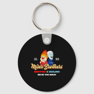 Heating And Cooling Brothers Christmas Retro  Keychain
