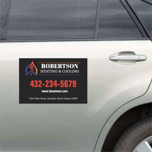 Heating and Cooling HVAC Car Magnet (In Situ)