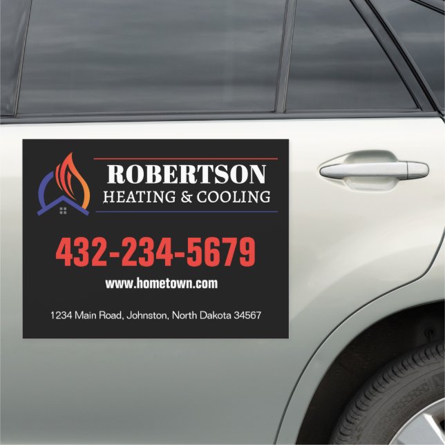 Heating and Cooling HVAC Car Magnet (In Situ)