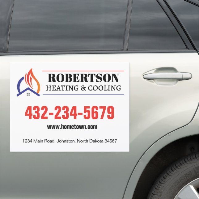 Heating and Cooling HVAC Car Magnet (In Situ)