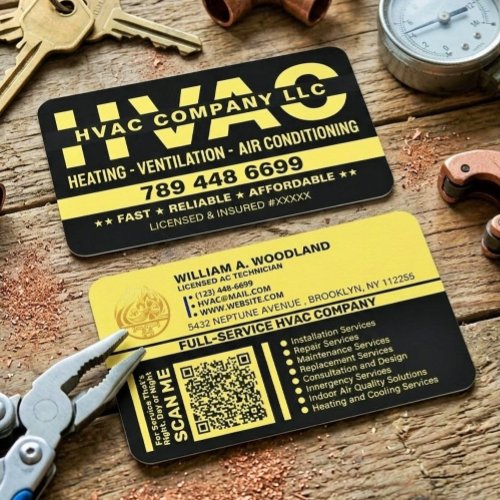 Heating &amp; Cool Air Conditioning | Best Luxury HVAC Business Card