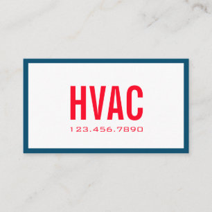 Heating & Cooling , Air Conditioning HVAC Business Business Card