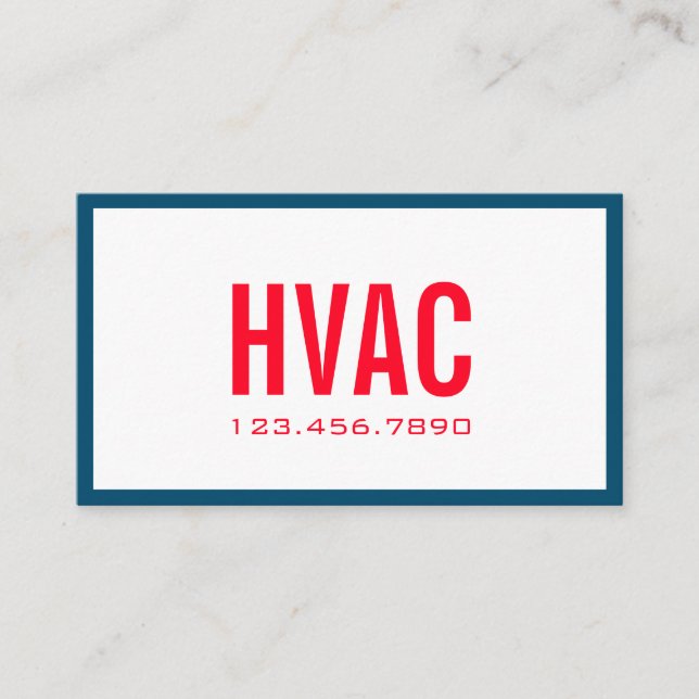 Heating & Cooling , Air Conditioning HVAC Business Business Card (Front)