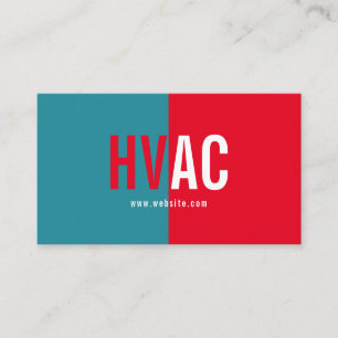 Heating & Cooling , Air Conditioning HVAC Business Business Card