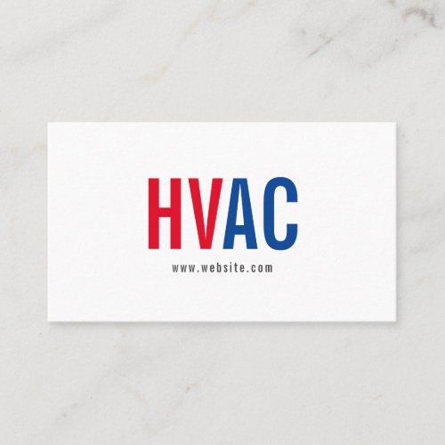 Heating  Cooling  Air Conditioning HVAC Business Business Card