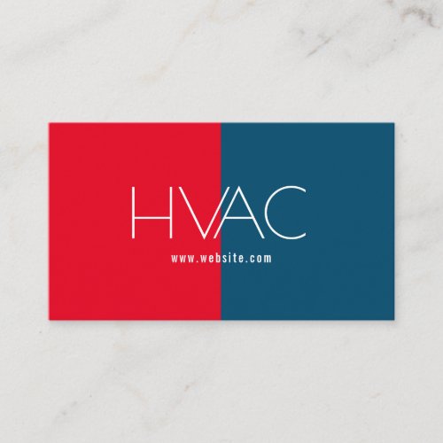 Heating  Cooling  Air Conditioning HVAC Business Business Card