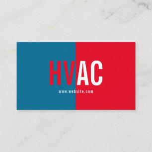 Heating & Cooling , Air Conditioning HVAC Business Business Card