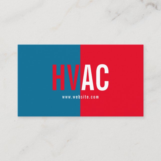 Heating & Cooling , Air Conditioning HVAC Business Business Card (Front)
