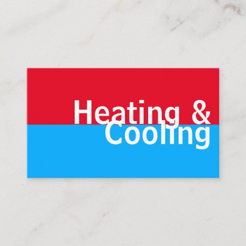 Heating  Cooling  Air Conditioning HVAC Business Card