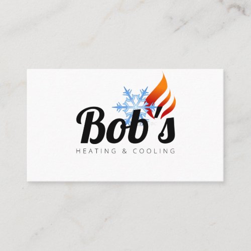 Heating  Cooling  Air Conditioning HVAC Business Card