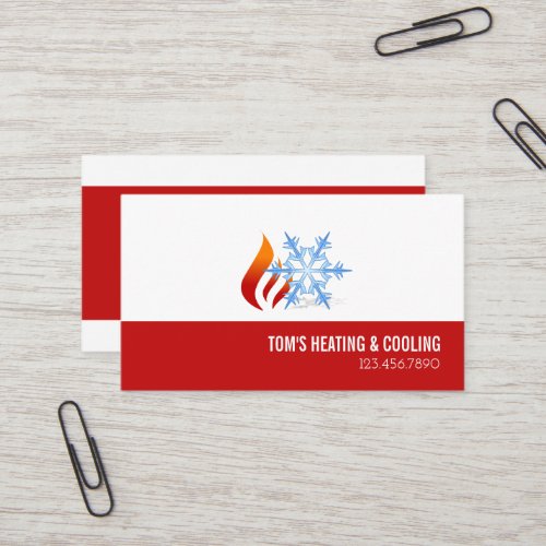 Heating  Cooling Air Conditioning HVAC  Business Card