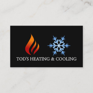 Heating & Cooling , Air Conditioning HVAC Business Card