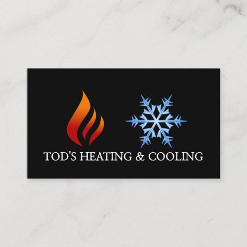Heating  Cooling  Air Conditioning HVAC Business Card