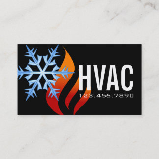 Heating & Cooling , Air Conditioning HVAC Business Card