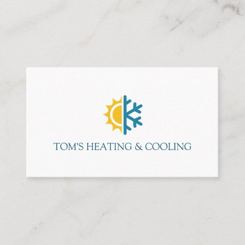 Heating  Cooling  Air Conditioning HVAC Business Card