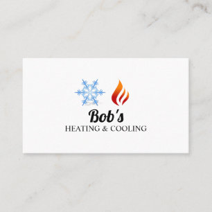 Heating & Cooling , Air Conditioning HVAC Business Card