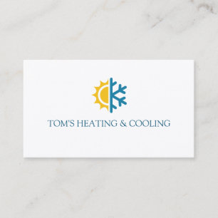 Heating & Cooling , Air Conditioning HVAC Business Card