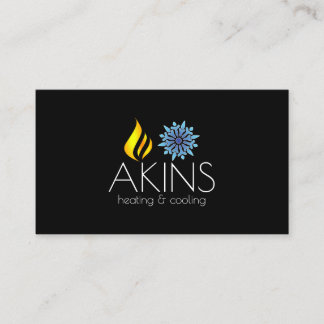 Heating & Cooling , Air Conditioning HVAC Business Card