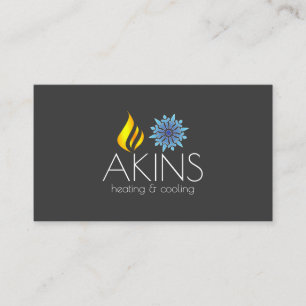 Heating & Cooling , Air Conditioning HVAC Business Card