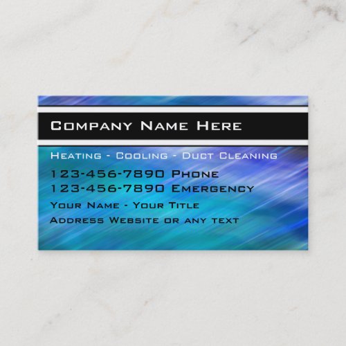Heating Cooling Business Cards