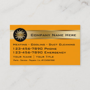 Heating Cooling Business Cards