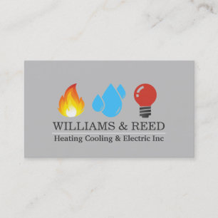 Heating Cooling & Electric Business Card