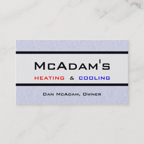 Heating Cooling HVAC Heat Pump Furnace A/C Platnum Business Cards