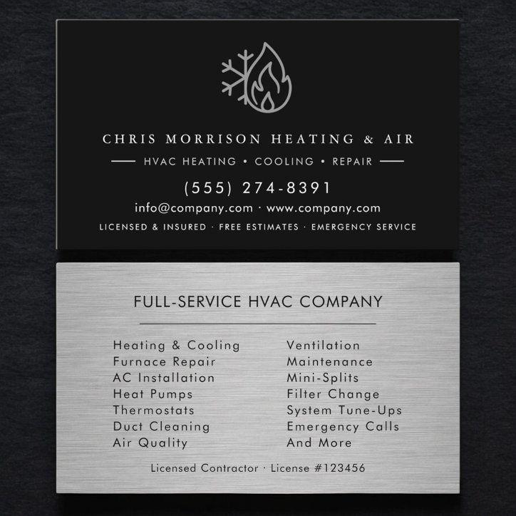 Heating Cooling Repair Industrial Business Card