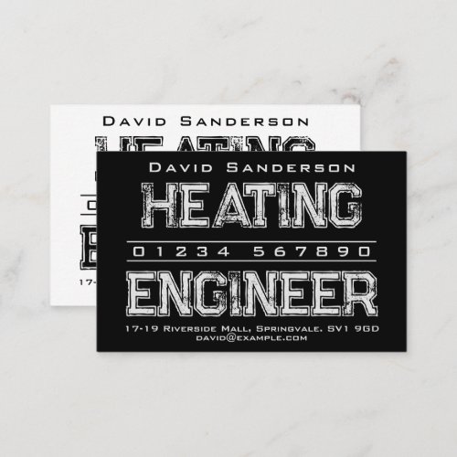 Heating Engineer Business Card