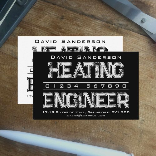 Heating Engineer Business Card