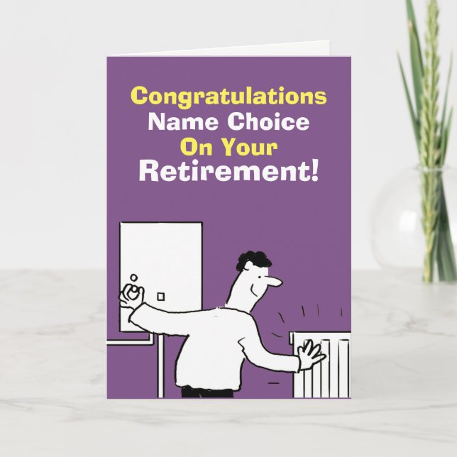 Heating Engineer Retirement Card (Front)