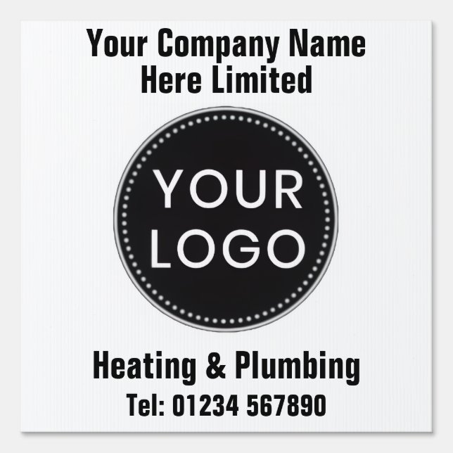 Heating Engineers or Heating & Plumbing Company Sign (Front)