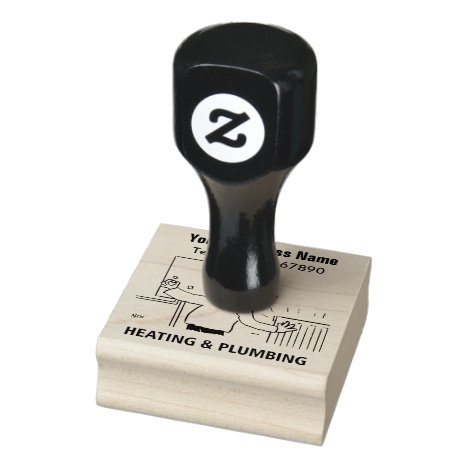 Heating &amp; Plumbing Rubber Stamp