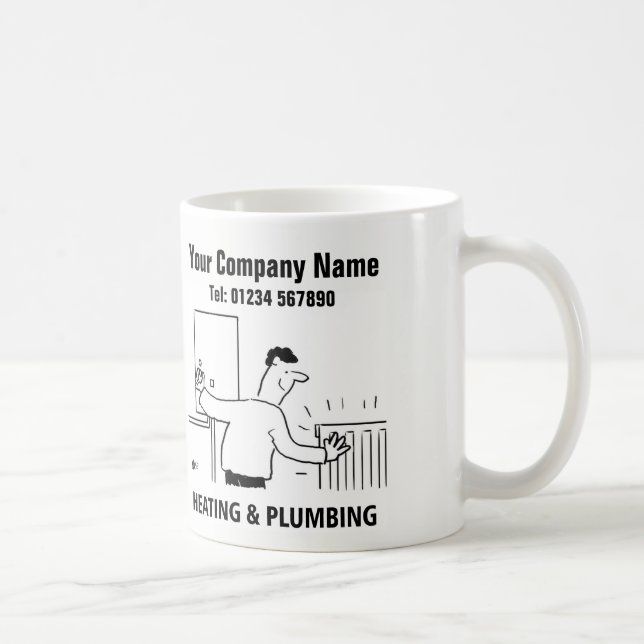 Heating & Plumbing Services Cartoon Mug (Right)