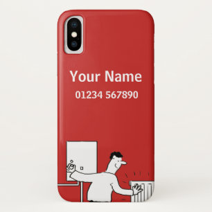 Heating & Plumbing Theme Cartoon iPhone X Case