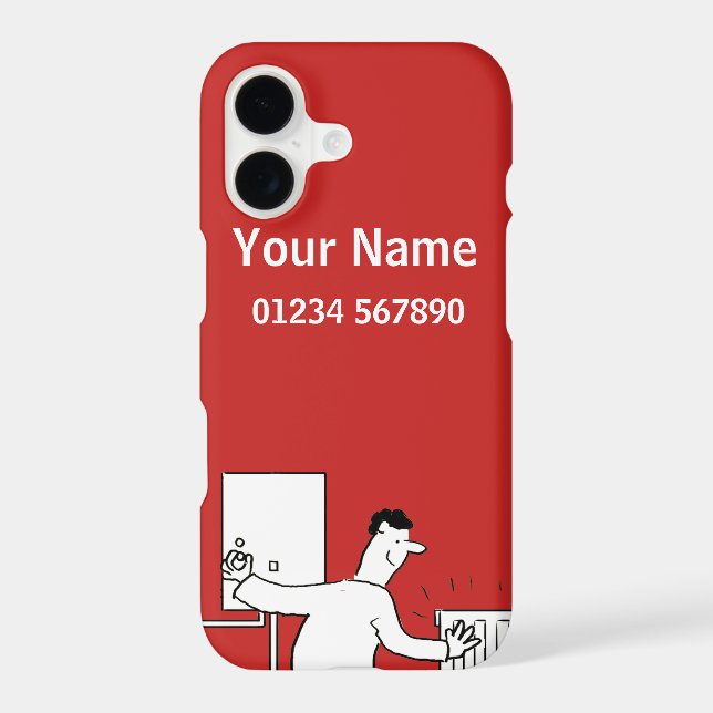 Heating & Plumbing Theme Cartoon Iphone Case (Back)