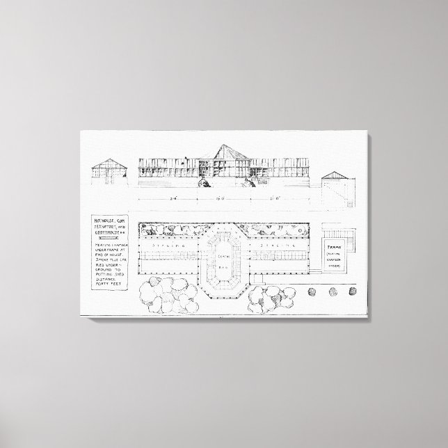 Heating system for a Hothouse, Conservatory and Gr Canvas Print (Front)