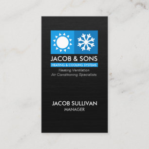 Heating Ventilation Air Conditioning Cooling Busin Business Card
