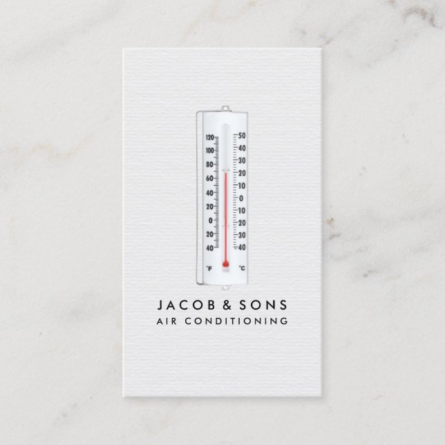 Heating Ventilation Air Conditioning HVAC Business Card (Front)